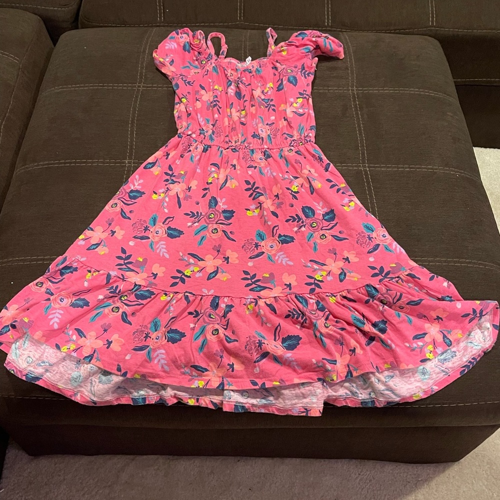 Pink Floral Girls Dress